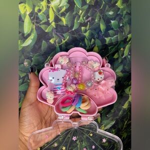 ‼️SOLD‼️Kids Pink Hello Kitty hair accessory set/purse